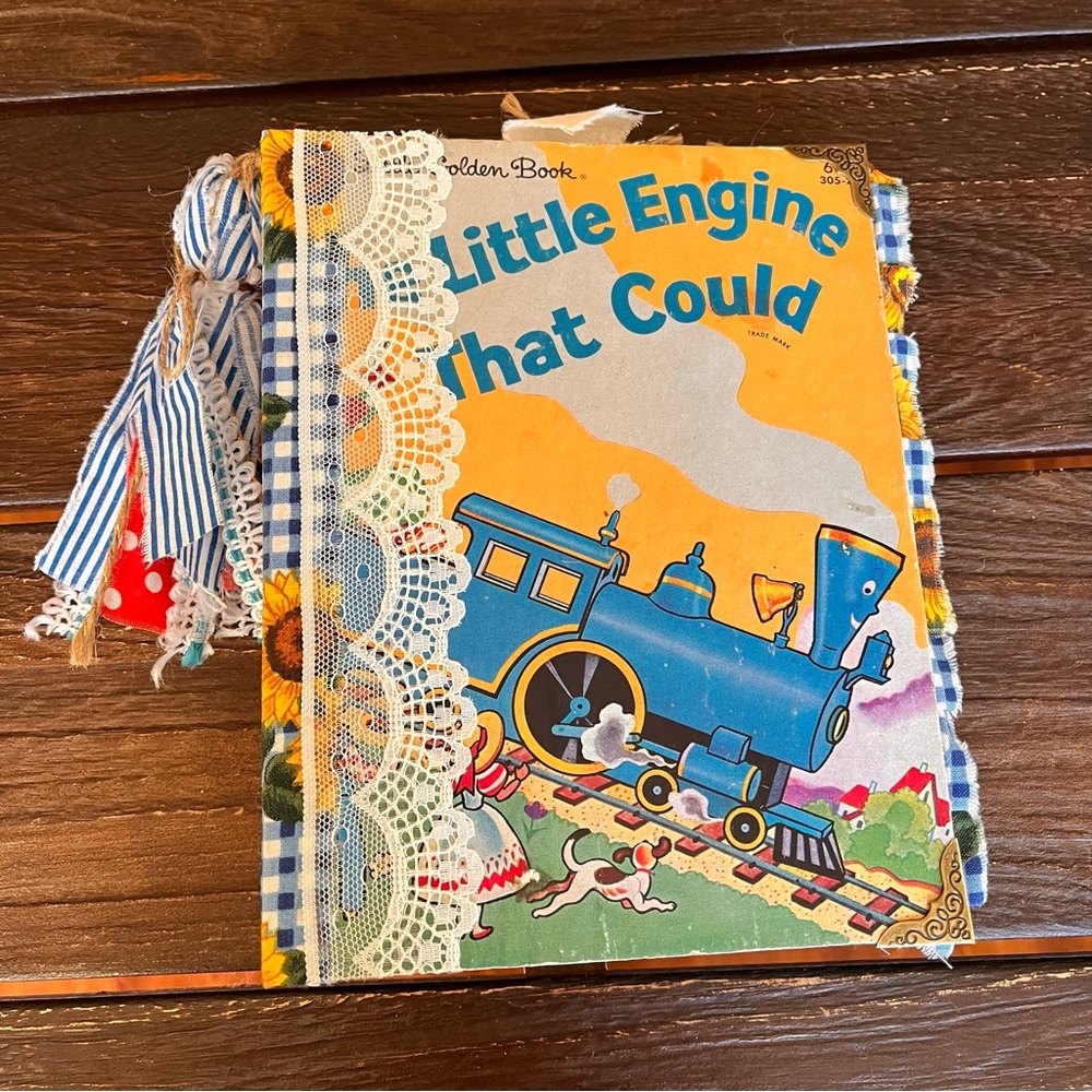The Little Engine That Could Little Golden Book Handmade Decorated Junk Journal
